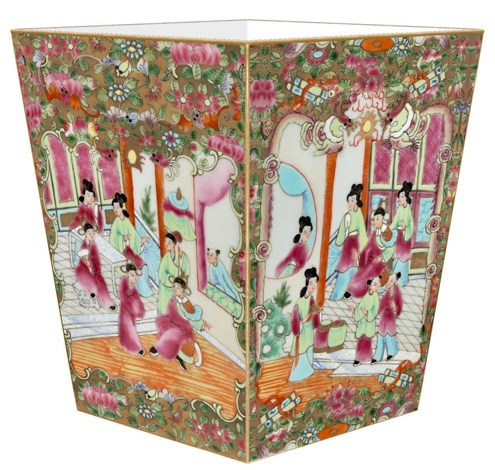 Marye - Kelley Rose Medallion People Wastebasket