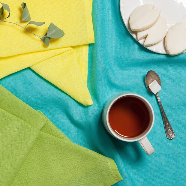 Floursack Kitchen Dish Towels - Chartreuse/Turquoise/Leaf