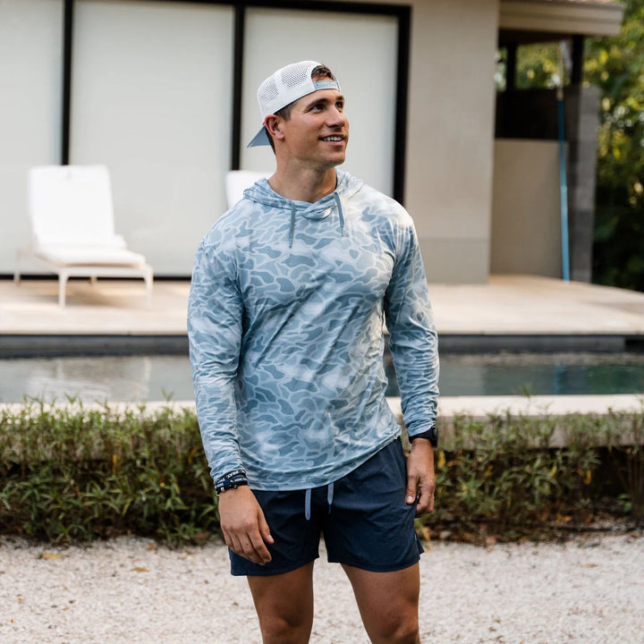 Burlebo Men's Seaside Camo Performance Hoodie