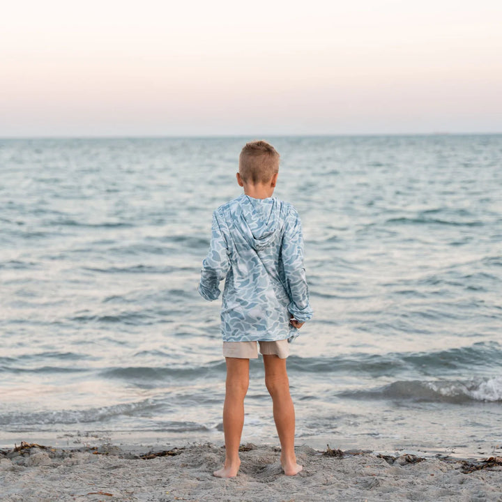 Burlebo Kid's Seaside Camo Performance Hoodie