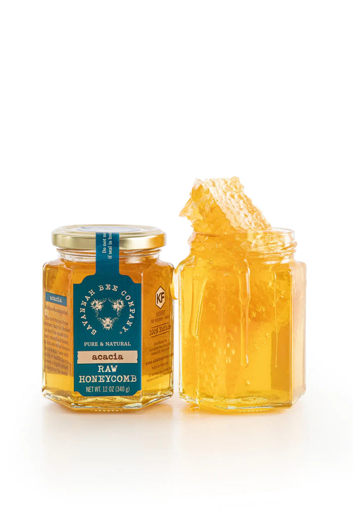 Savannah Bee Company Acacia Honey in Honeycomb Jar