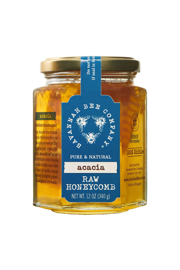 Savannah Bee Company Acacia Honey in Honeycomb Jar