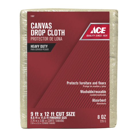 Ace Canvas Drop Cloth - 9x12ft