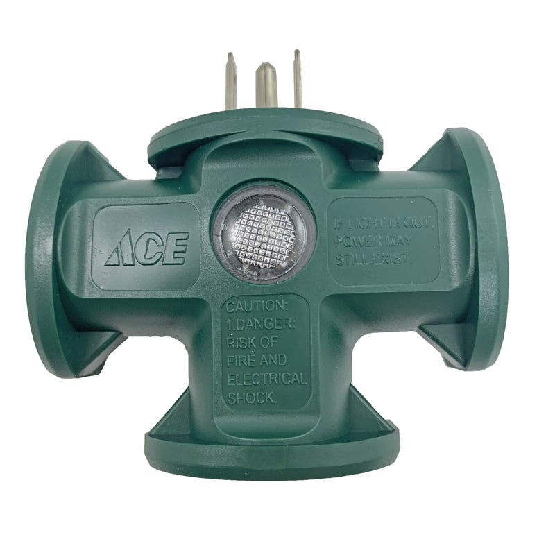 Ace Grounded 3 Outlet Adapter