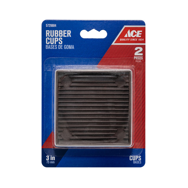 Ace Rubber Caster Cups - Brown