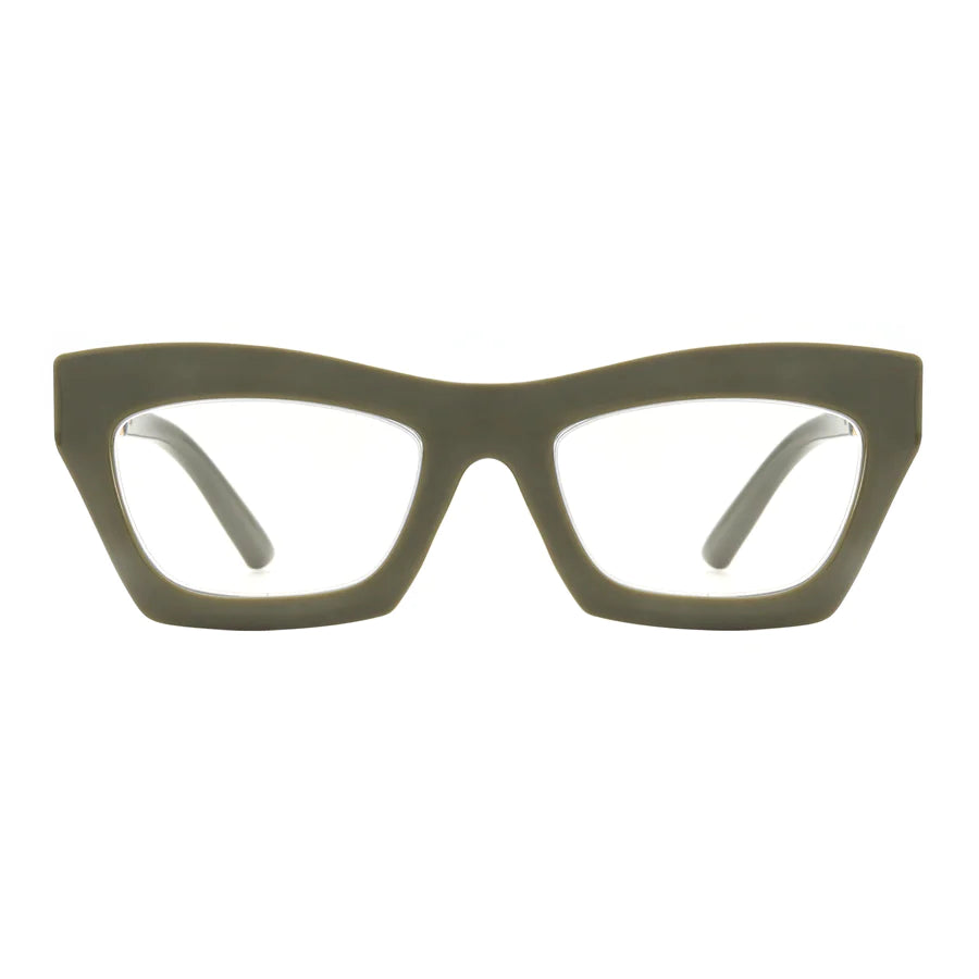 Ryan Simkhai Eyeshop Alexa Readers Hunter Green & Gold