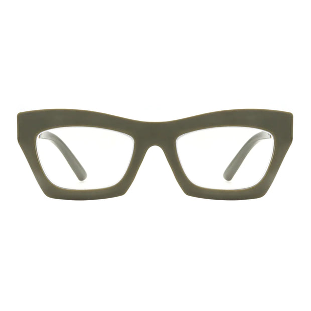 Ryan Simkhai Eyeshop - Alexa Readers - Hunter Green & Gold