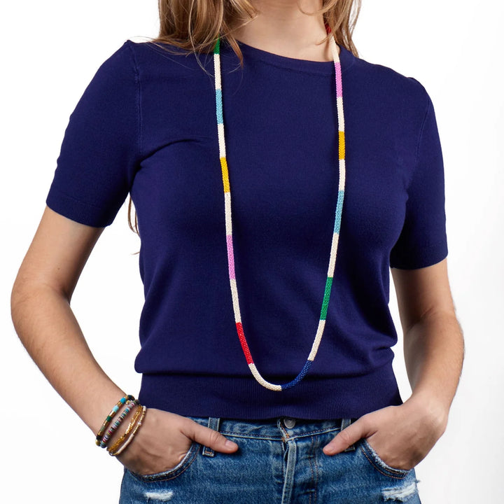 Allie Seed Bead Long Necklace Multi