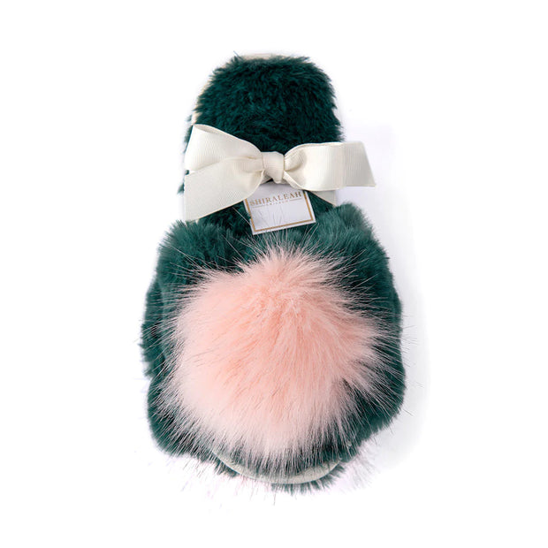 Amor Holiday Slippers - Green