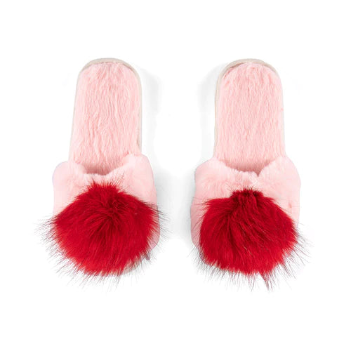 Amor Holiday Slippers - Pink