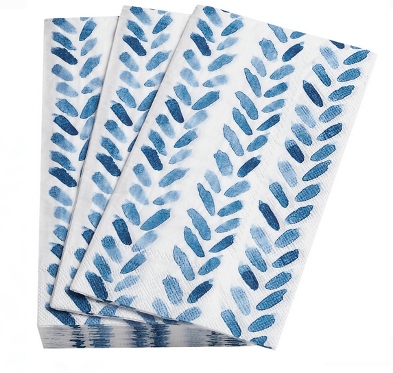 Annie Selke - Brush Stroke Blue Paper Guest Towel