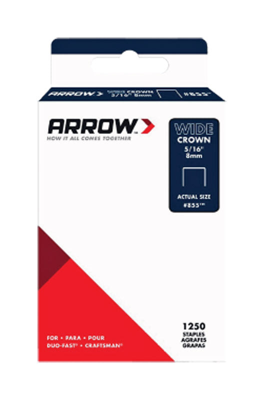 Arrow #855 18 Ga. Wide Crown Standard Staples - 1250 pk