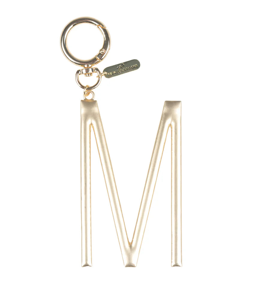 Gold Initial Bag Charm