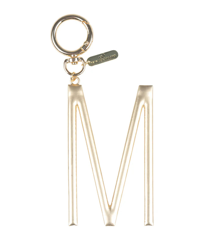 Gold Initial Bag Charm