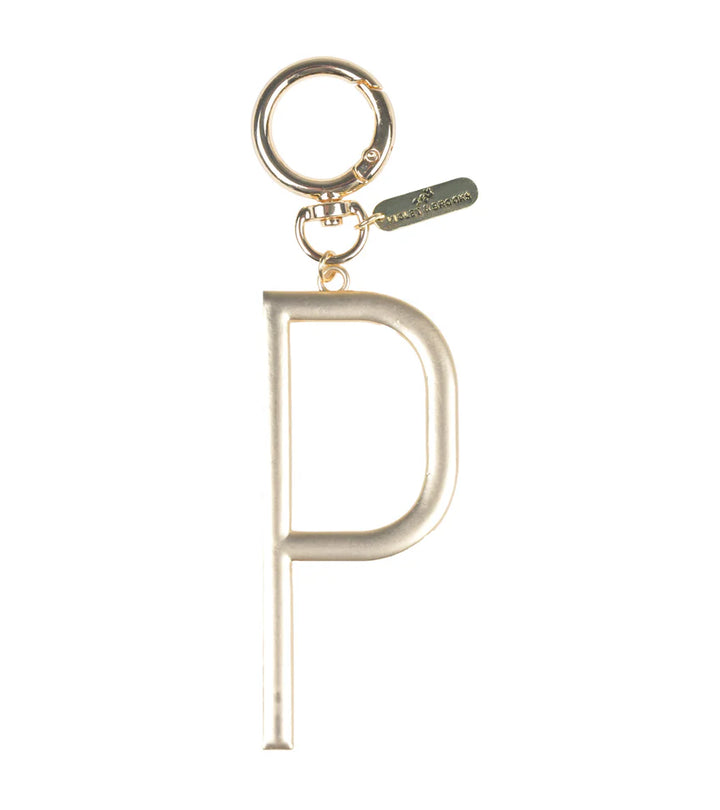 Gold Initial Bag Charm
