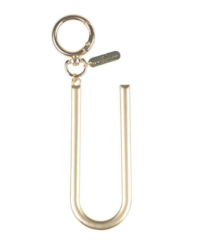 Gold Initial Bag Charm