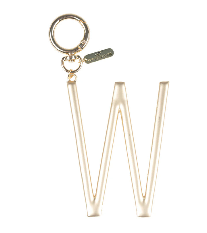 Gold Initial Bag Charm