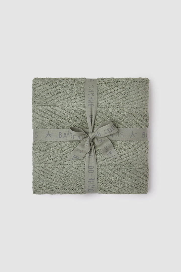 Barefoot Dreams Cozy Shine Herringbone Blanket