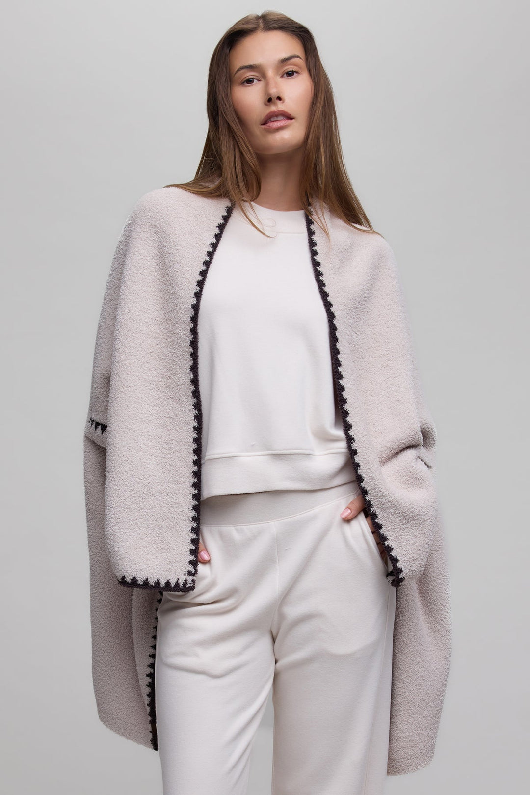Barefoot Dreams CozyChic® Blanket Stitch Wrap