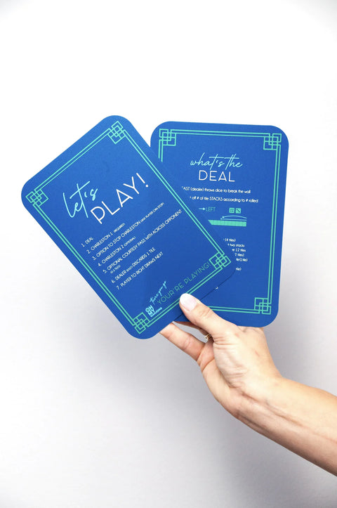 Oh My Mahjong - Mahjong Shuffler Cards - Blue