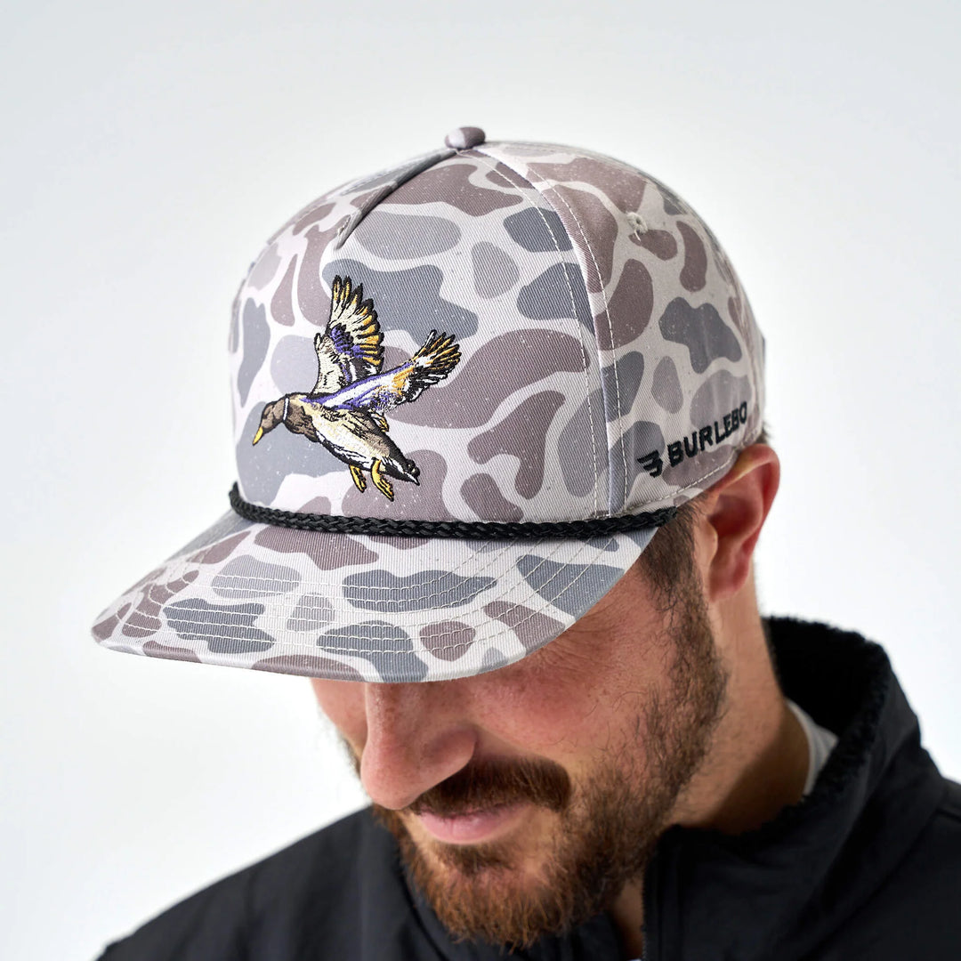 Burlebo Men's Diving Mallard Classic Deer Camo Cap