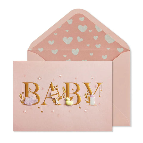 Baby Lettering Girl New Baby Card