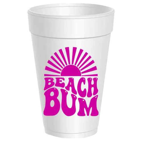 Sassy Cups Beach Bum Styrofoam Cups