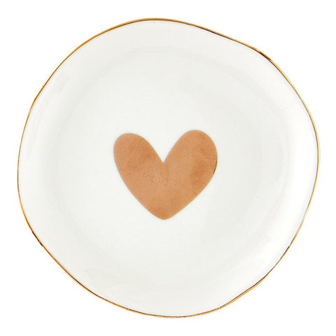 Bella Il Fiore - Gold Heart Ceramic Tray