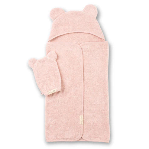 Bella Tunno Hooded Towel + Wash Mitt Set