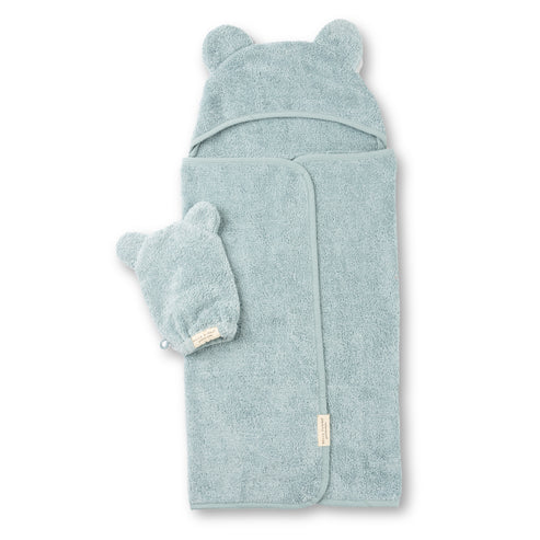 Bella Tunno Hooded Towel + Wash Mitt Set