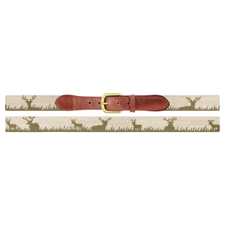 Smathers & Branson Deer Hunting Needlepoint Belt