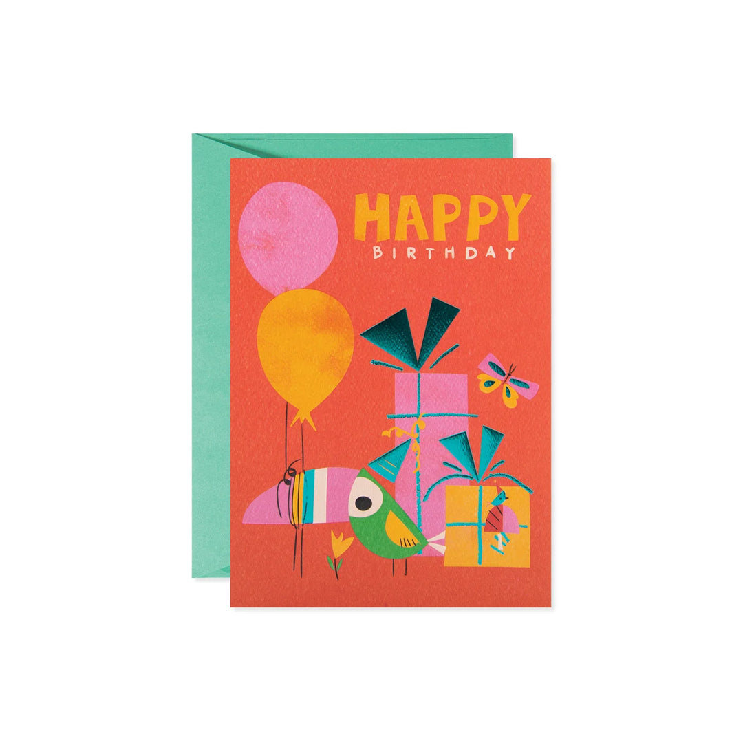 Birthday Party Toucan Greeting Card