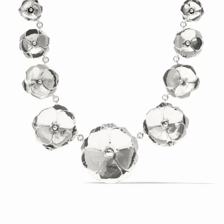 Julie Vos Silver Bloom Statement Necklace