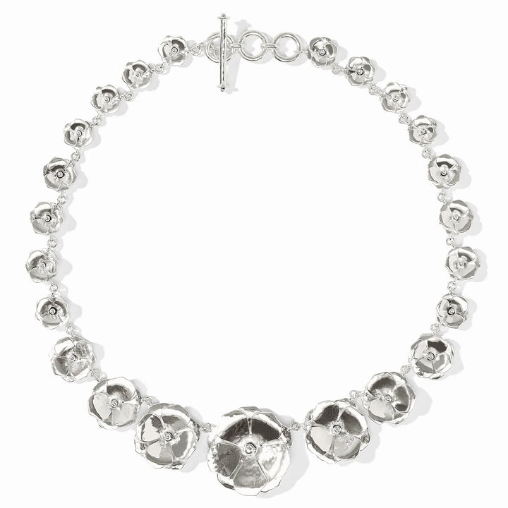 Julie Vos Silver Bloom Statement Necklace
