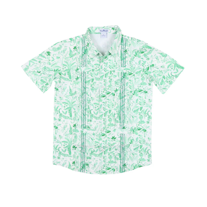 Blue Quail Men's Guaybera Jade Jungle
