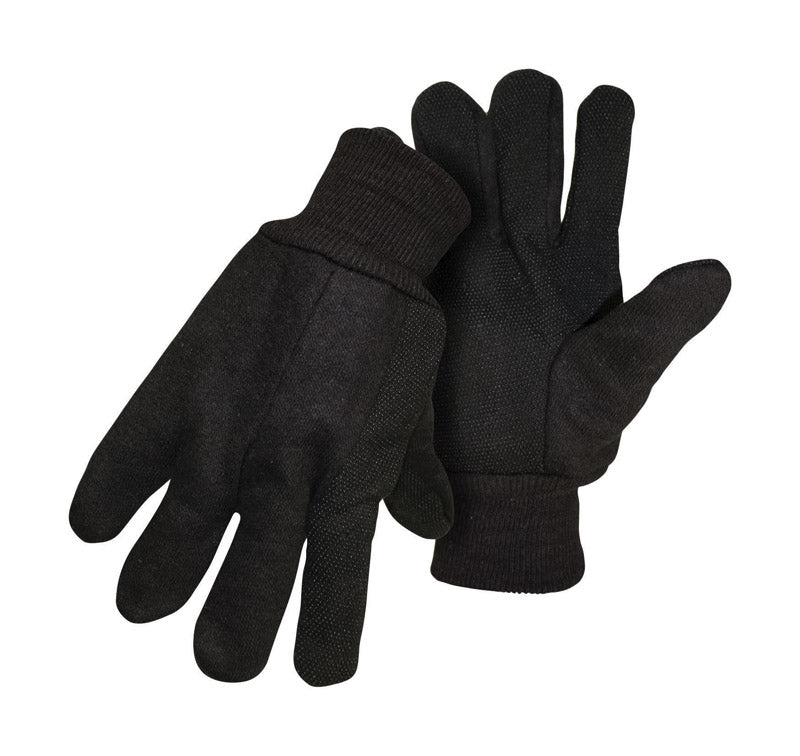 Boss Men's Brown Jersey Work Gloves - Large