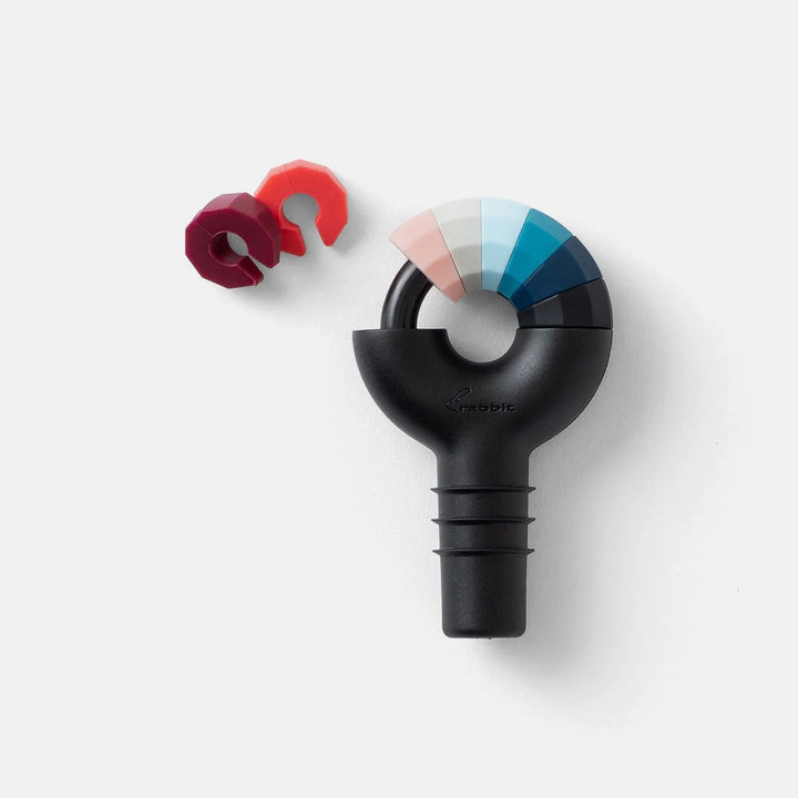 Rabbit Bottle Stopper with Wine Charms