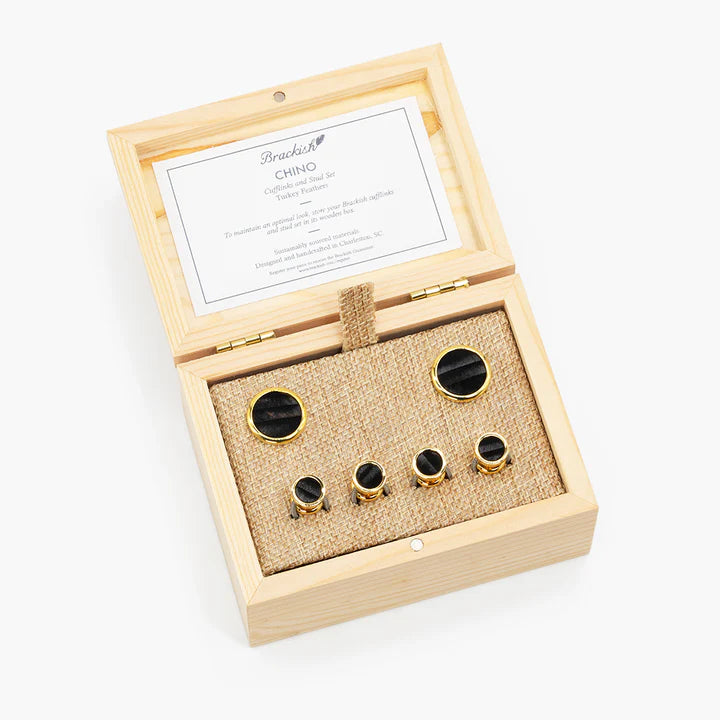 Brackish Chino Cufflink & Studs Set
