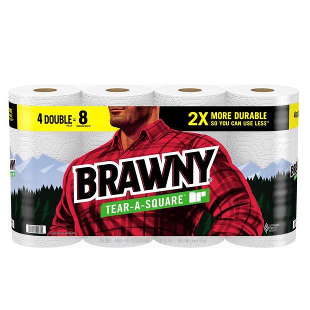 Brawny Tear-a-Square Paper Towels - 4 pk