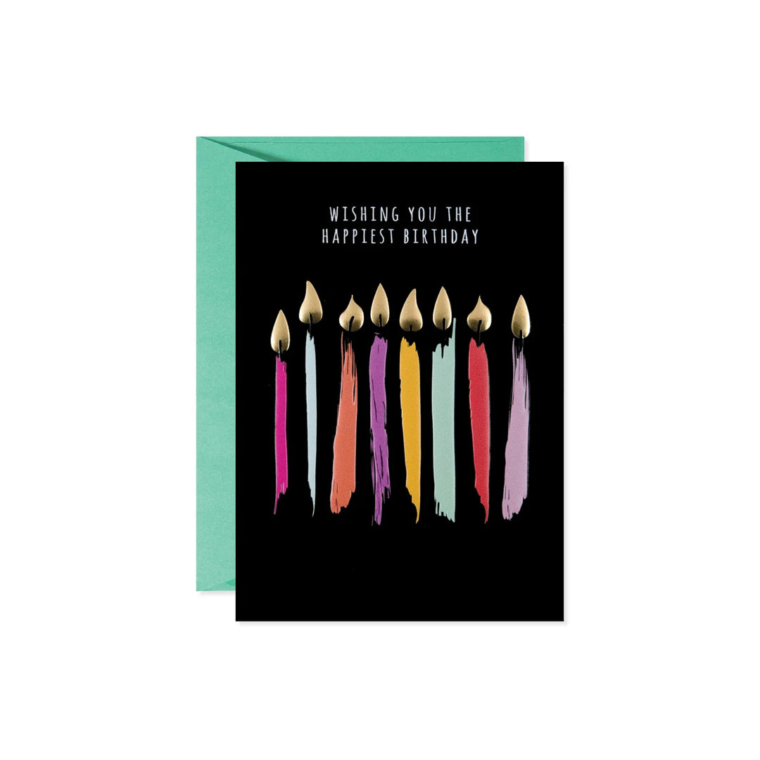 Brushstroke Birthday Candles Greeting Card