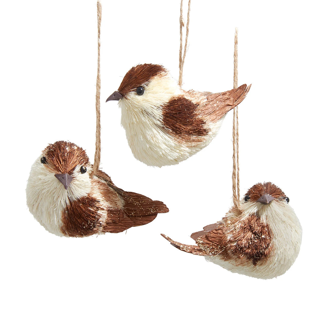 Kurt Adler Brown Straw Bird Ornament