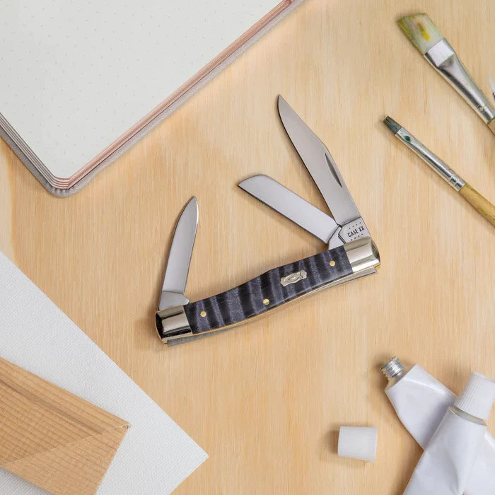 Case Knives Smooth Purple Curly Maple Medium Stockman Knife