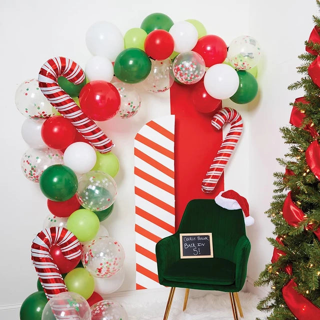 Candy Cane Balloon Arch