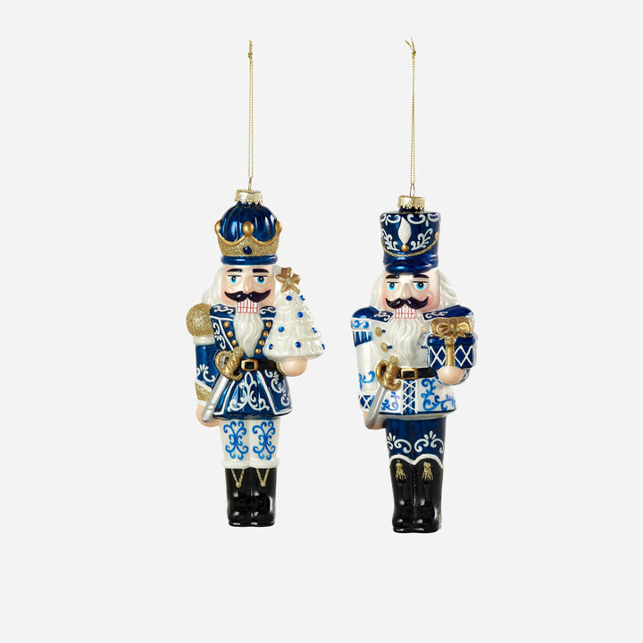 Blue & White Nutcracker Ornament