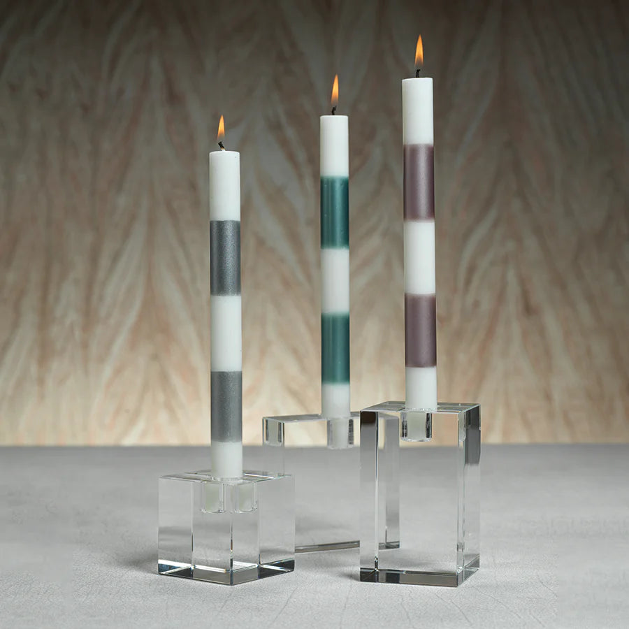 Crystal Glass Taper Holder