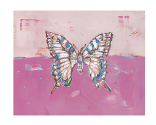 Chelsea McShane - "Butterfly Kisses I" Canvas Artwork