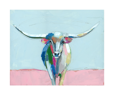 Chelsea McShane - "Longhorn II" Canvas Artwork