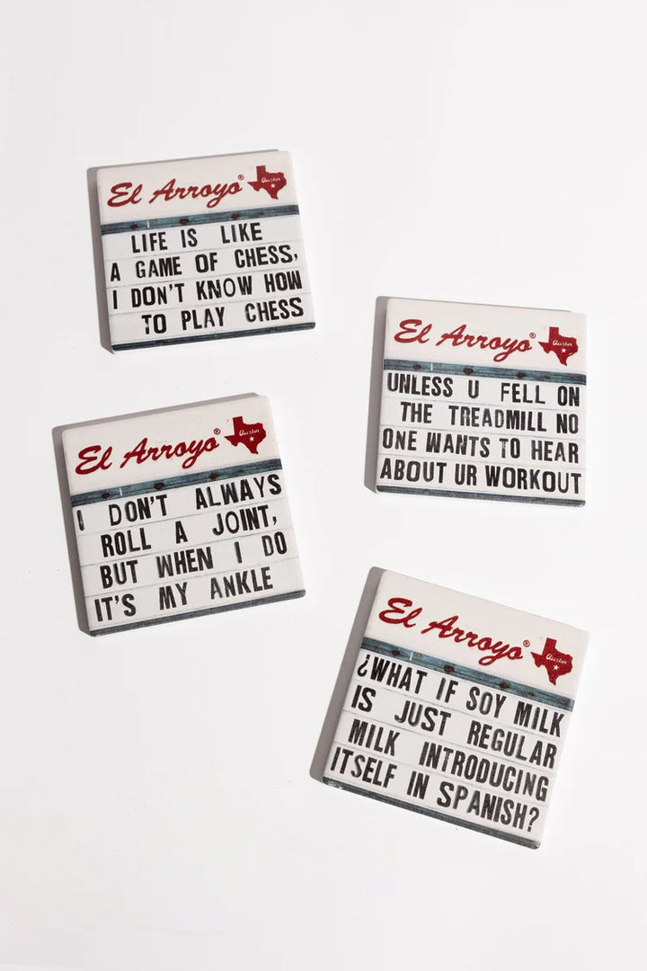 El Arroyo Marquee Coaster Set