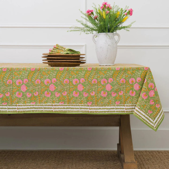 Pomegranate Cactus Flower Linens Fern & Flamingo