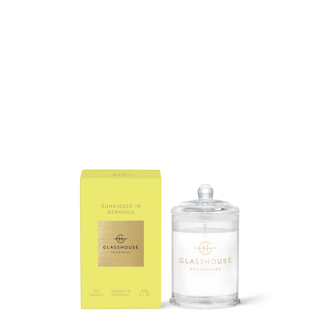 Glasshouse Fragrances Scented Soy Candle Sunkissed in Bermuda